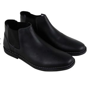 NIB Steve Madden Men’s P-Impass Black Leather Slip On Chelsea Boot Size 10M